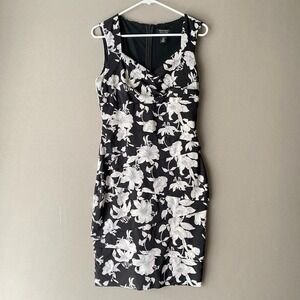 WHBM instantly slimming sz 6‎ floral sweetheart spring floral sheath dress